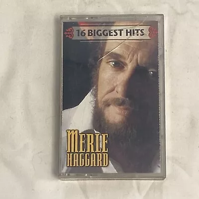 Merle Haggard (1998 Cassette Tape) 16 Biggest Hits ~ Outlaw Country ~ • $9.99