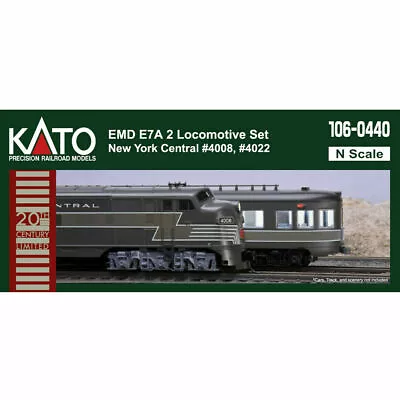 Kato N Scale ~ EMD E7 A-A Set ~ DC ~ Both Powered ~ New York Central ~ 106-0440 • $158.23