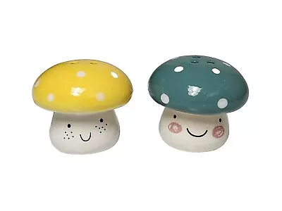 (Set Of 2) NEW Mini Mushroom Salt & Pepper Shakers 1.5 X2  Ceramic  • $14.99