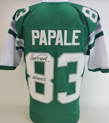 VINCE PAPALE  Invincible   Signed Philadelphia Eagles Custom Jersey (JSA COA) • $79.99