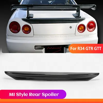 For Nissan Skyline R34 GTR GTT Min Style Rear Ducktail Spoiler Wing Carbon Fiber • $239