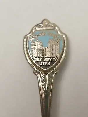 Souvenir Spoon US Collectible U.S. Mormon Temple Salt Lake City Utah Enameled • $3.99