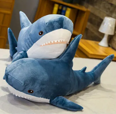 New 100cm IKEA BLAHAJ Shark Plush Toy Large Pillow Doll Children Kids Birthday G • $54.99