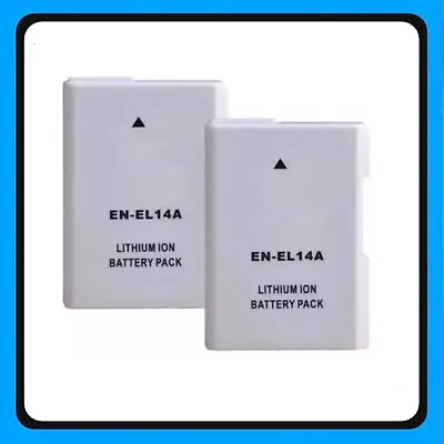 2X EN-EL14a Battery For Nikon D3400 D5600 D5500 D5300 D5200 D3300 D3200 H Q • $45.98