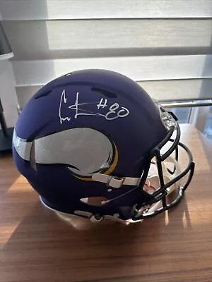 HOF Cris Carter Signed Vikings Full Sized Authentic Auto Purple Helmet Beckett • $250