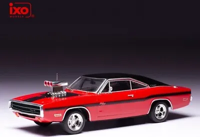 IXO 1970 Dodge Charger R/T Red/Black Supercharged Muscle Car 1:43 • $34.99