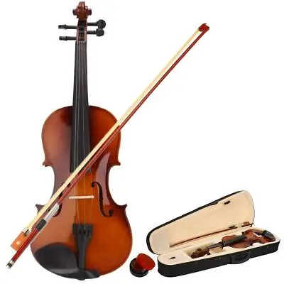 New Music Profession Acoustic Violin 3/4 Full Size Natural  + Case + Rosin + Bow • $44.69