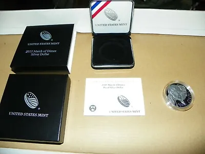 2015 March Of Dimes Proof Silver Dollar United States Mint W/ Original Boxes • $30