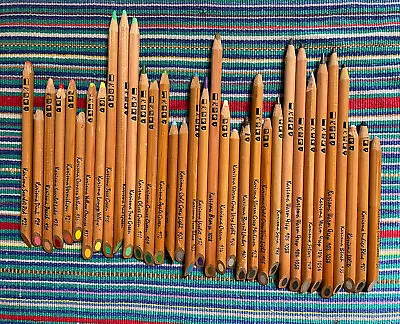 £125 • Buy 34 Karisma Colour Pencils (Berol) Used, Some Lightly, Others Well