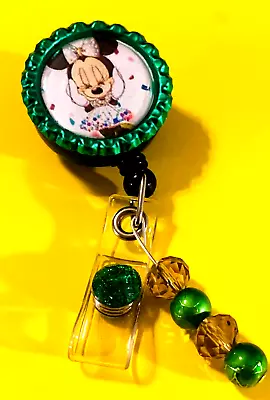 Minnie Mouse 1 Bottle Cap Retractable Badge Name Tag ID Holder • $9