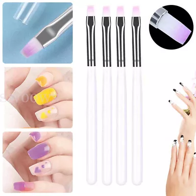 4/8pcs Acrylic Nail Art Brush Pen UV Gel Painting Drawing Brushes Manicure Tools • $3.83