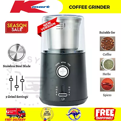 Electric Coffee Grinder Bean Nut Spice Grinding Milling Machine Blender • $46.72