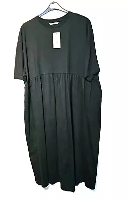 TU Woman Black T-shirt Midi Dress Size XL BNWT • £14.99