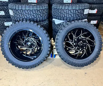 20  Fuel D741 Runner Dually Wheels 33  MT Tires 8x200 19+ Dodge Ram 3500 • $3989.05