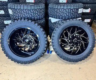 20  Fuel D741 Runner Dually Wheels 33  MT Tires 8x200 Ford Duper Duty F350 • $3989.05