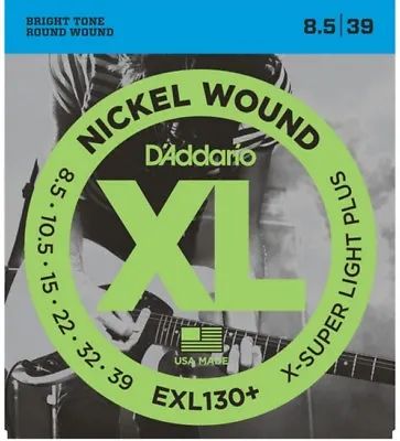3 Sets D'Addario EXL130+ Electric Guitar Strings Extra Super Light Plus 8.5  • $19.95