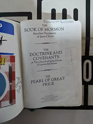 The Book Of Mormon The Doctrine And Covenants The Pearl Of Grace 1981 Leather • $4.49