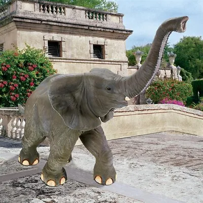 61  Large African Baby Elephant Calf Power Wisdom Strength Good Luck Sculpture • $1889.99