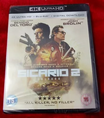 Sicario 2 Soldado 4k Uhd And Blu Ray Brand New Sealed • £7.99