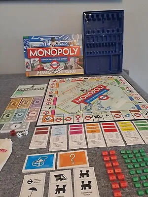 Monopoly London Underground Edition Board Game 100% Complete Excellent Condition • £19.99