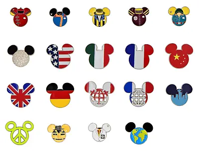 Mickey Head Shape Theme Individual Pin Disney World Park Trading Pins ~Brand New • $8.99