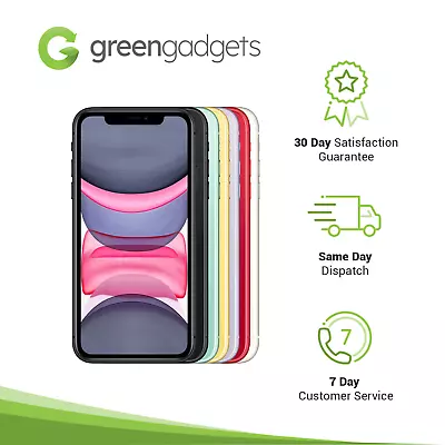 $549 • Buy Apple IPhone 11 - 64GB 128GB 256GB Black Green Yellow Red White Purple - Good 