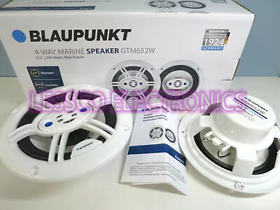 Pair NEW Blaupunkt GTM652W 200W Max Power 6.5  4-Way Nautical Marine Speakers  • $29.90