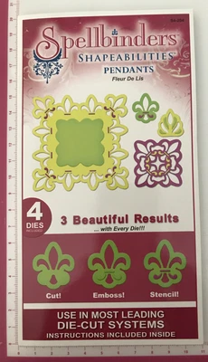 $12.75 • Buy Spellbinders Shapeabilities Pendants ~ Fleur De Lis ~ 4 Dies ~ S4-204