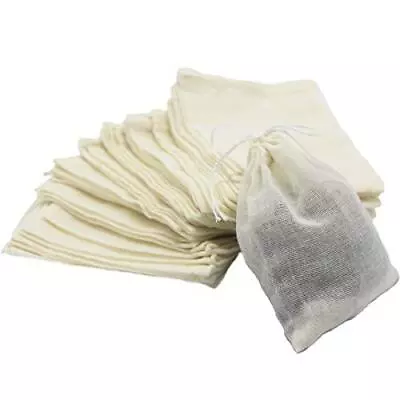 SHEYNIAN 36 Pack Spice Muslin Bags With Drawstring 3 X 4 Inch Natural • $7.59