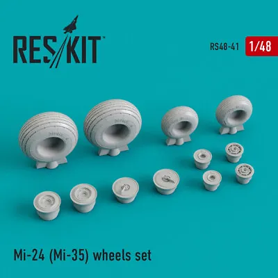 Mi-24 (Mi-35) Wheels Set   (Resin Upgrade Set) 1/48 ResKit RS48-0041 • $7.50