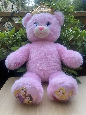 £9.99 • Buy Build A Bear Workshop Disney Princesses Pink Plush Teddy BAB 18” Light Up Tiara