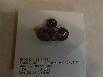 Military Insignia Crest Badge Us Army Parachutist Jump Wings Jump Master Mininat • $2.99