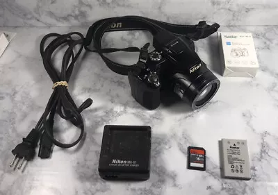 Nikon Coolpix P500 12.1 MP Digital Camera W/ Two Batteries Charger 16GB Card • $79.95