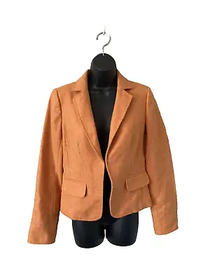 J. Crew Wool Jacket Blazer Womens Size 4 Pumpkin Orange • $34.97
