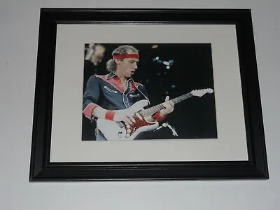 Framed Mark Knopfler Dire Straits 1980 On Stage W/ Guitar Print 13 X16  • $45