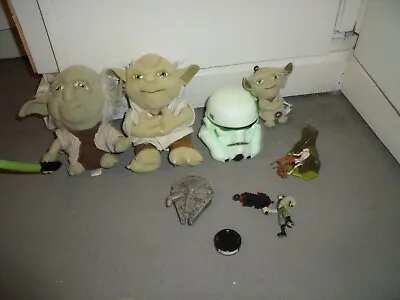 Star Wars! Rare Lot Talking Yoda Key Ring Colour Change Light 2sb Yoda  Starship • £9.98