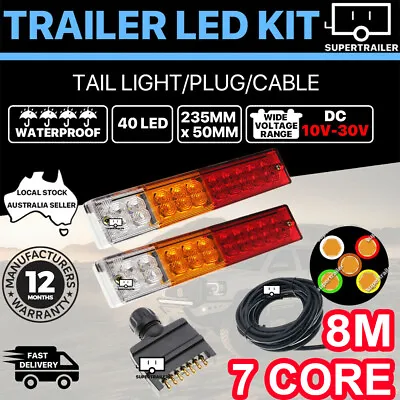 $52.95 • Buy 1Pair Of 40 LED Trailer Lights Kit, LED Tail Light, Truck, Caravan, UTE, Camper 