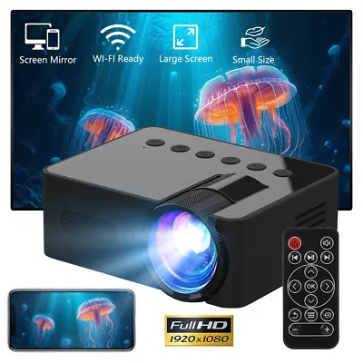 Mini Projector 3D LED Mini WiFi Video Home Theater Cinema For IOS Android System • $36.99