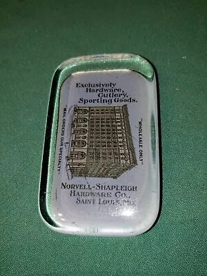 Vintage Paperweight Adv. Norvell Shapleigh Hardware St. Louis MO. • $35