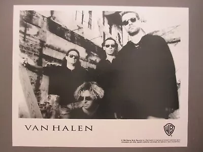 Van Halen Black & White 8 X 10 Glossy Promo Photo 1994 Van Hagar ! • $5.99
