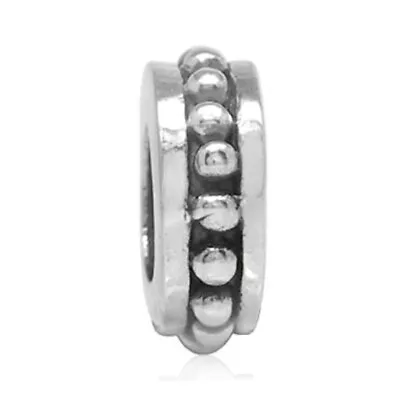 925 Sterling Silver Spacer Threaded European Charm Bead • $2.99