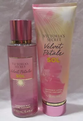Victoria's Secret Fragrance Mist & Lotion Set Lot Of 2 VELVET PETALS SOL Sunny • $37.65