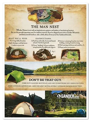 Gander Mountain Man Nest MSR Mutha Hubba Tent 2011 Full-Page Print Magazine Ad • $7.76