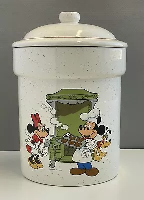 Vintage DISNEY Mickey Mouse Minnie Pluto COOKIE JAR Treasure Craft 1980 • $34.95