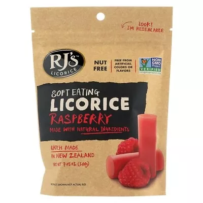 RJ's Natural Soft Eating Licorice Raspberry • £9.60