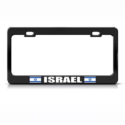 ISRAEL FLAG BLACK License Plate Frame Tag Holder • $17.99