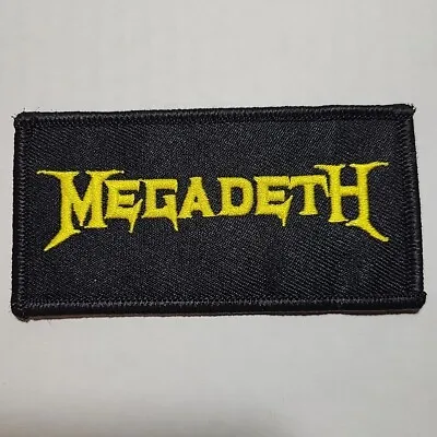 MEGADETH Band Yellow Logo SMALL PATCH Embroidered • $7.51