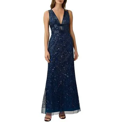 Adrianna Papell Beaded V Neck Long Gown 3B 2191 • $77.96