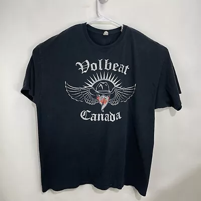 Volbeat Rock Band 2013 Canada Tour Double Sided T-Shirt Size 2XL XXL Black • $24.99
