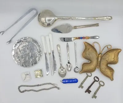 Grandma’s Kitchen Junk Drawer Lot Metal Utensils Keys More • $16.99